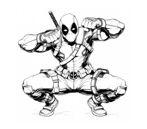 Deadpool Coloring Pages 009