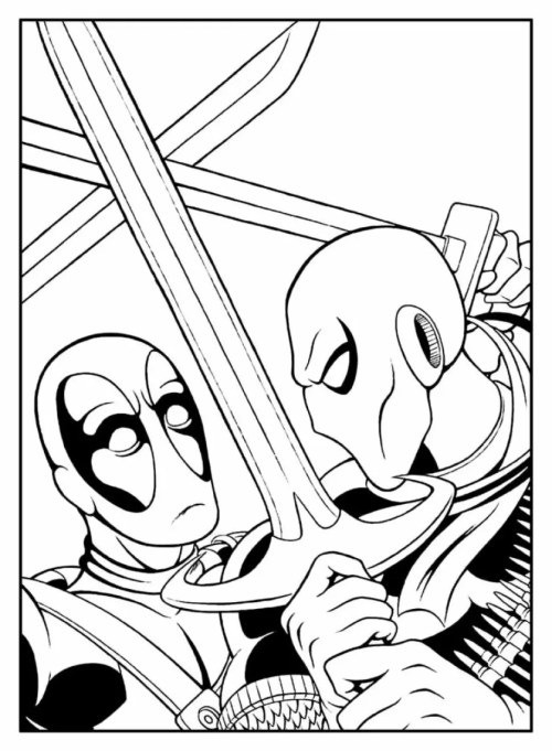 Deadpool Coloring Pages 012