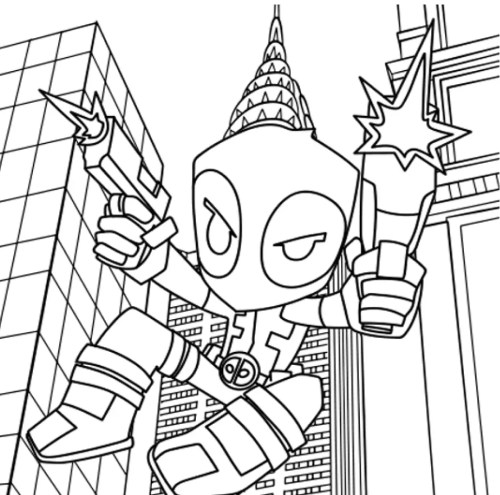 Deadpool Coloring Pages 013