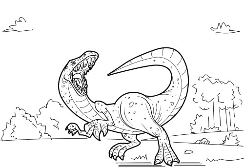 Dinosaurs Coloring Pages 004