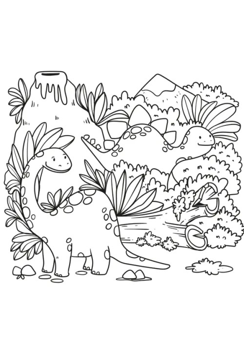 Dinosaurs Coloring Pages 019