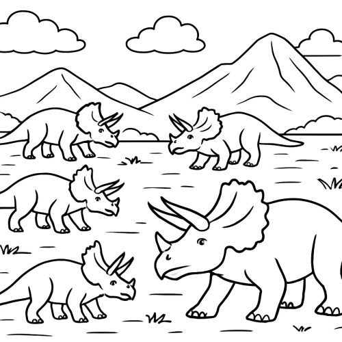 Dinosaurs Coloring Pages 043