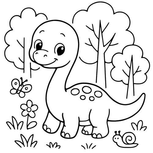 Dinosaurs Coloring Pages 045