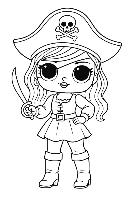 Dolls Coloring Pages 022