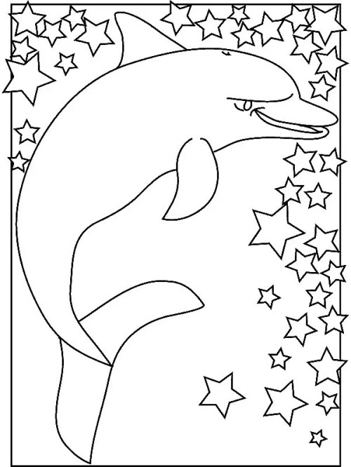 Dolphins Coloring Pages 004