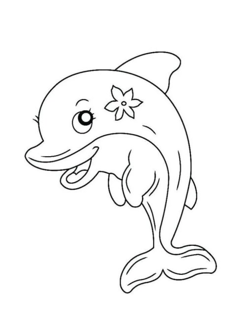 Dolphins Coloring Pages 010