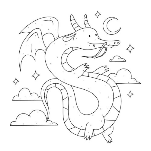 Dragons Coloring Pages 022