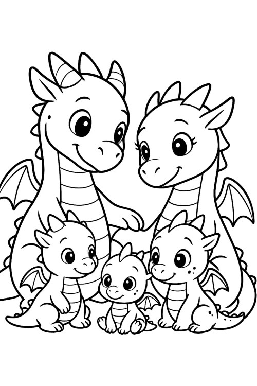 Dragons Coloring Pages 030
