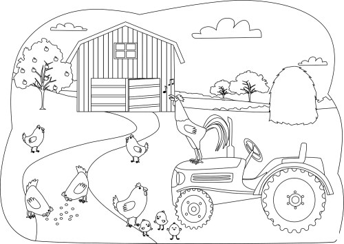 Farm Coloring Pages 007