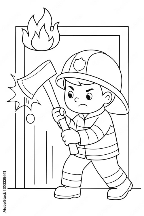 Firefighters Coloring Pages 026