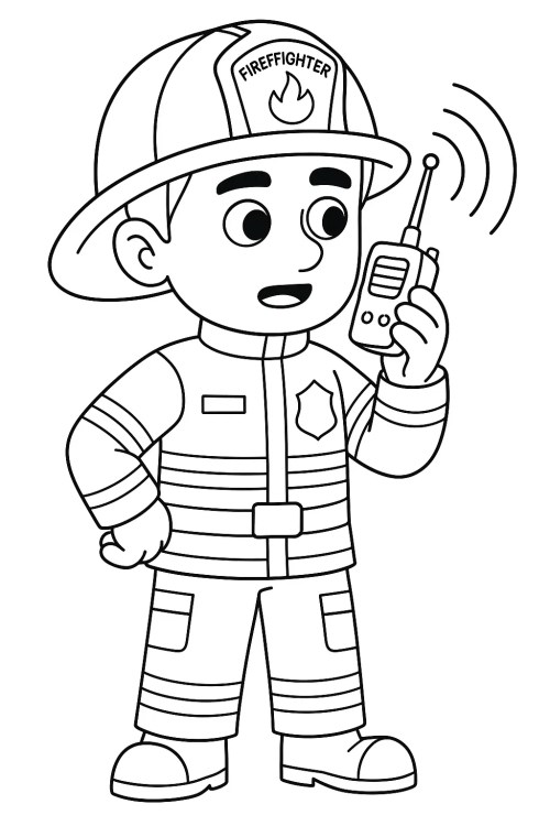 Firefighters Coloring Pages 033