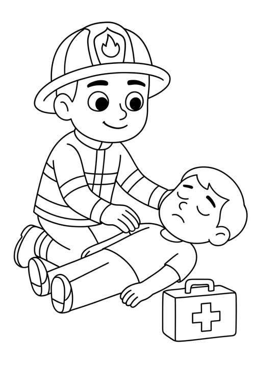 Firefighters Coloring Pages 034