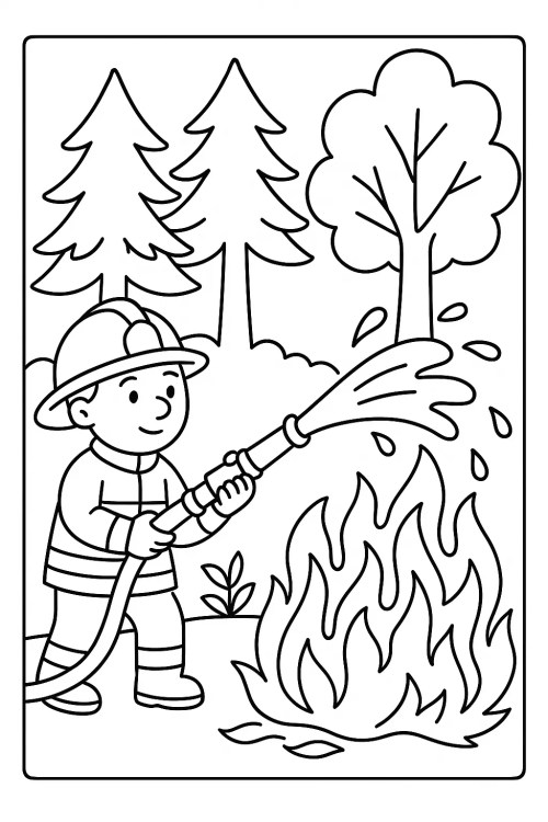 Firefighters Coloring Pages 036