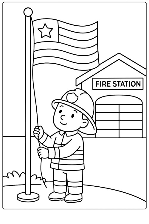 Firefighters Coloring Pages 039