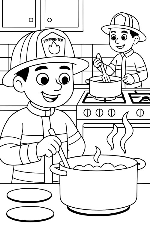 Firefighters Coloring Pages 040