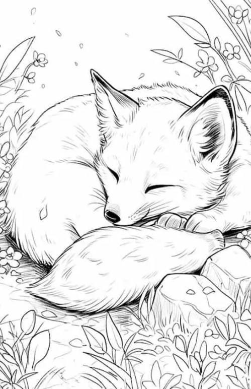 Fox Coloring Pages 008