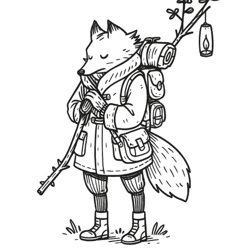 Fox Coloring Pages – 020