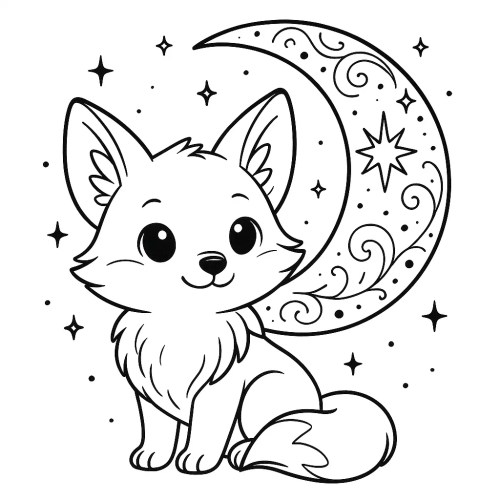 Fox Coloring Pages 025