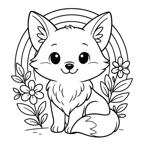 Fox Coloring Pages 026