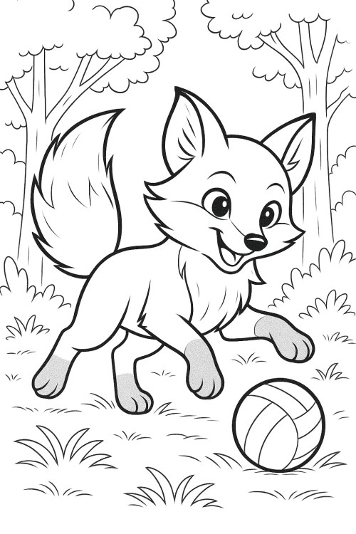 Fox Coloring Pages 027