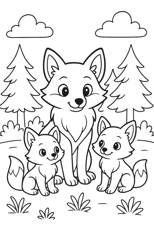 Fox Coloring Pages 029