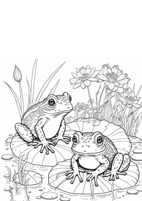 Frog Coloring Pages 009