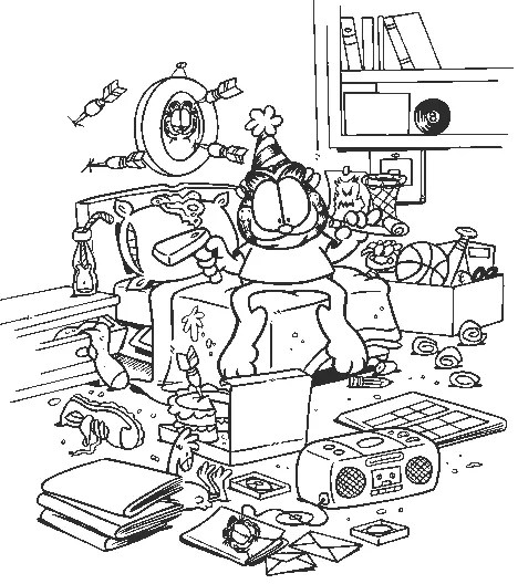Garfield Coloring Pages 015
