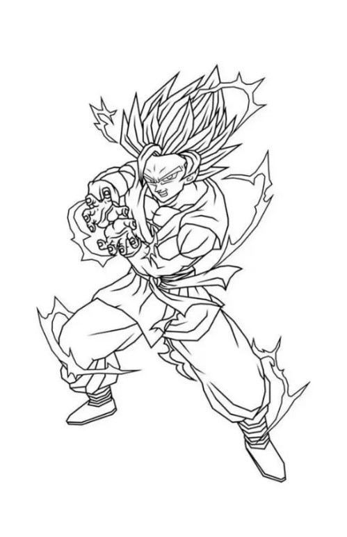Goku Coloring Pages 015