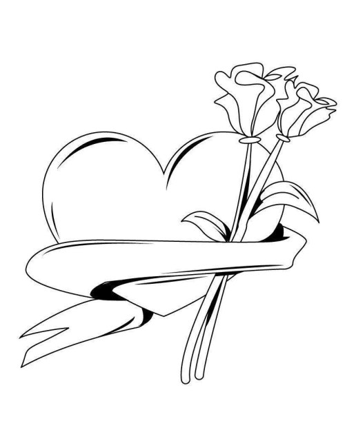 Heart Coloring Pages 004