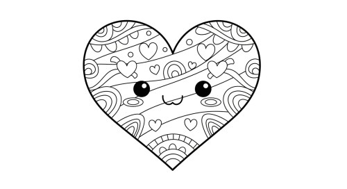 Heart Coloring Pages 044