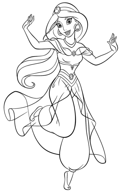 Jasmine Coloring Pages 014
