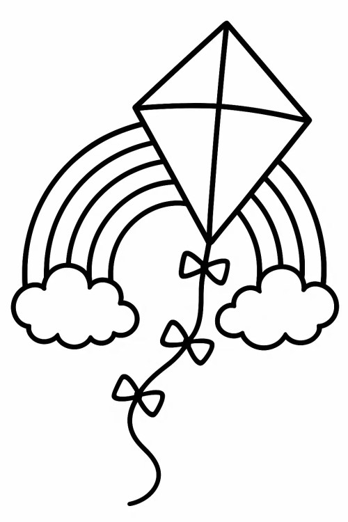 Kite Coloring Pages 011