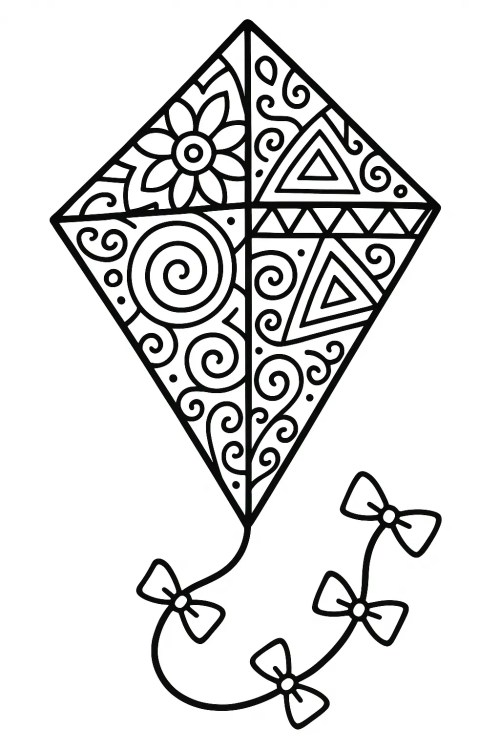 Kite Coloring Pages 015