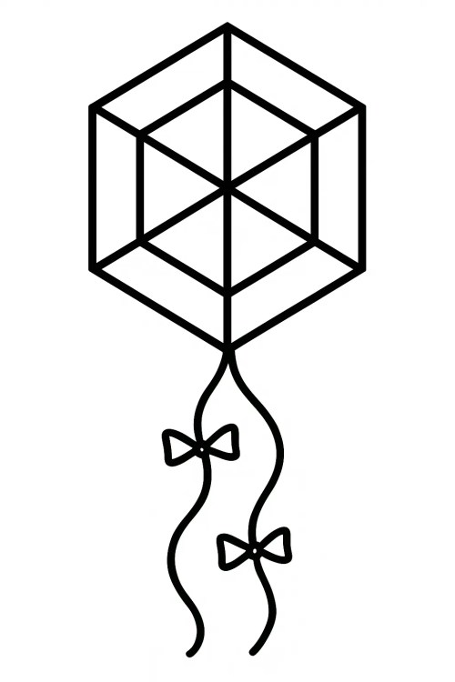 Kite Coloring Pages 019