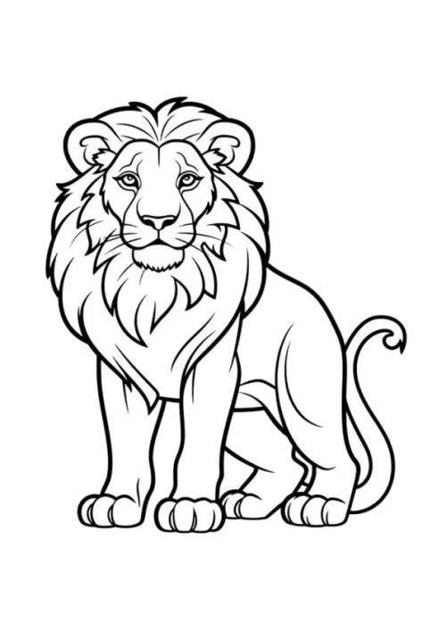 Lions Coloring Pages 010