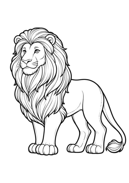 Lions Coloring Pages 016