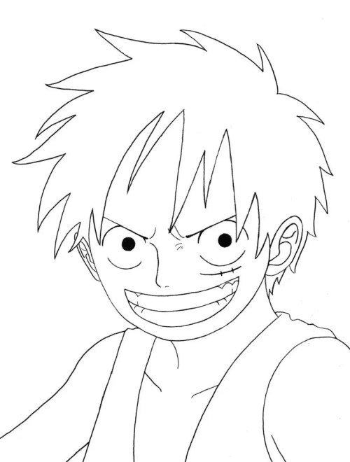 Luffy Coloring Pages 009