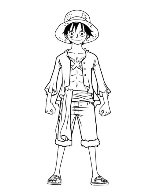 Luffy Coloring Pages 013