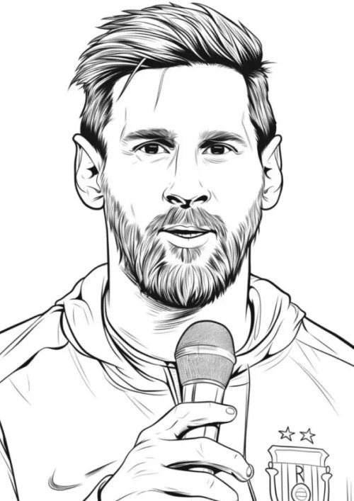 Messi Coloring Pages 007