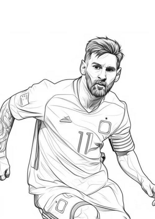 Messi Coloring Pages 008
