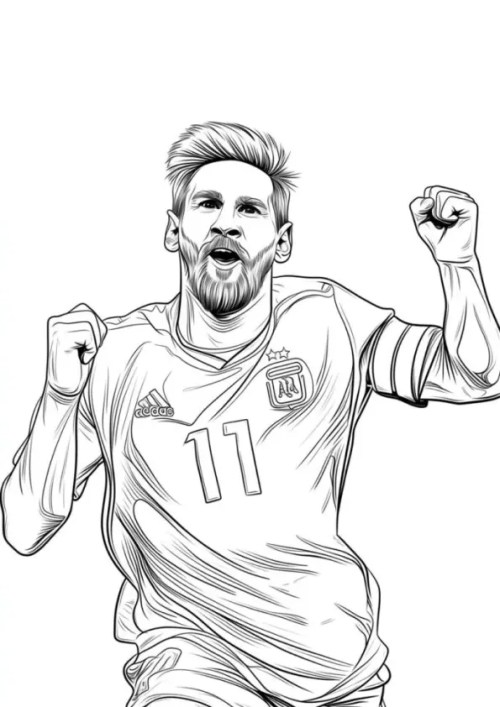 Messi Coloring Pages 012