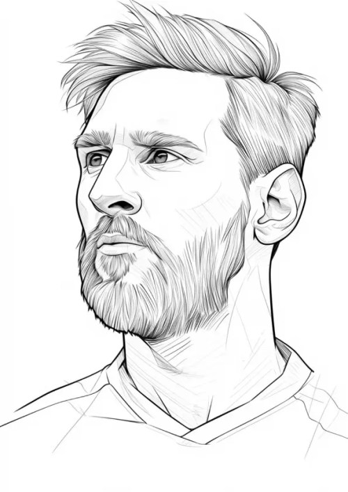 Messi Coloring Pages 014