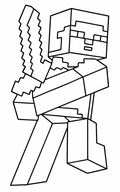 Minecraft Coloring Pages 004