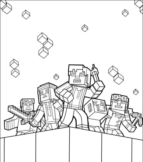 Minecraft Coloring Pages 009