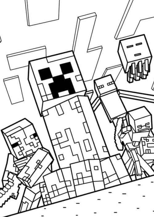 Minecraft Coloring Pages 042