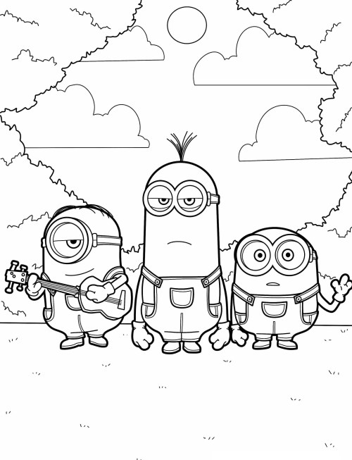 Minions Coloring Pages 034