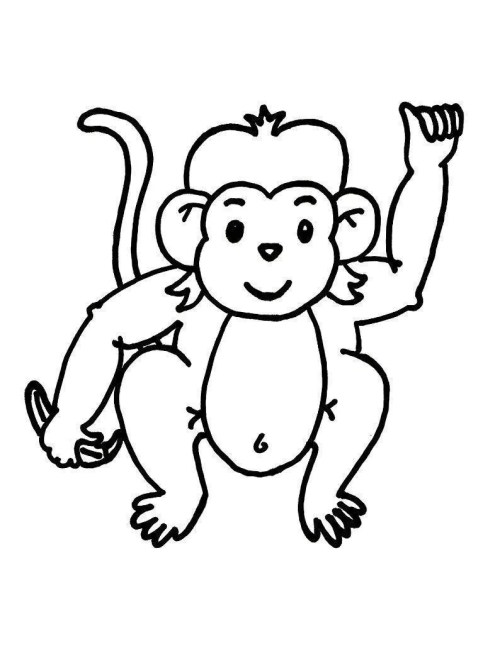 Monkeys Coloring Pages – 002
