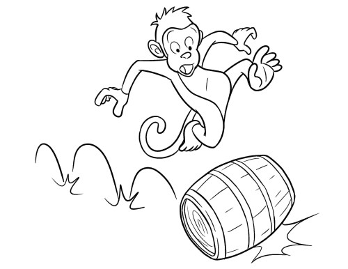 Monkeys Coloring Pages – 003