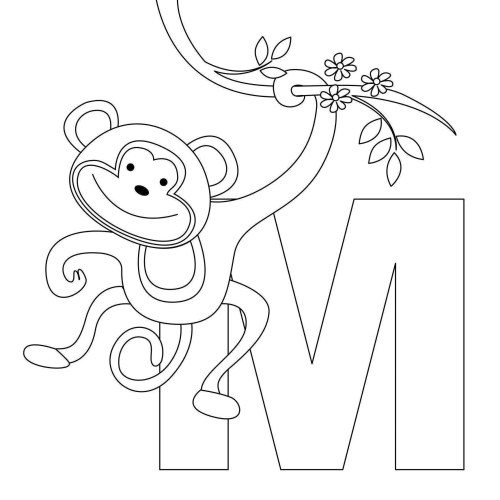 Monkeys Coloring Pages – 006