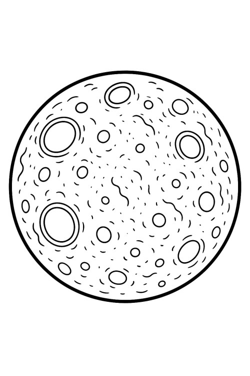 Moon Coloring Pages 008